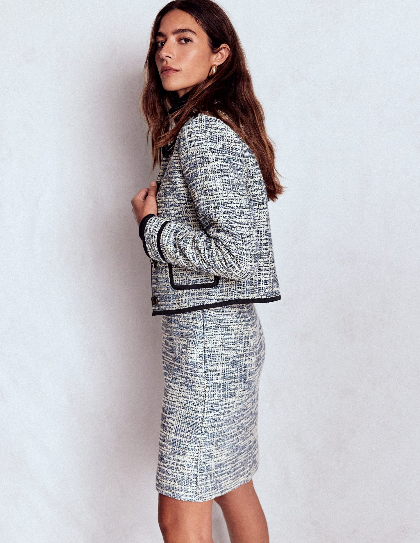 Lisburn Patch Pocket Jacket-Navy Texture