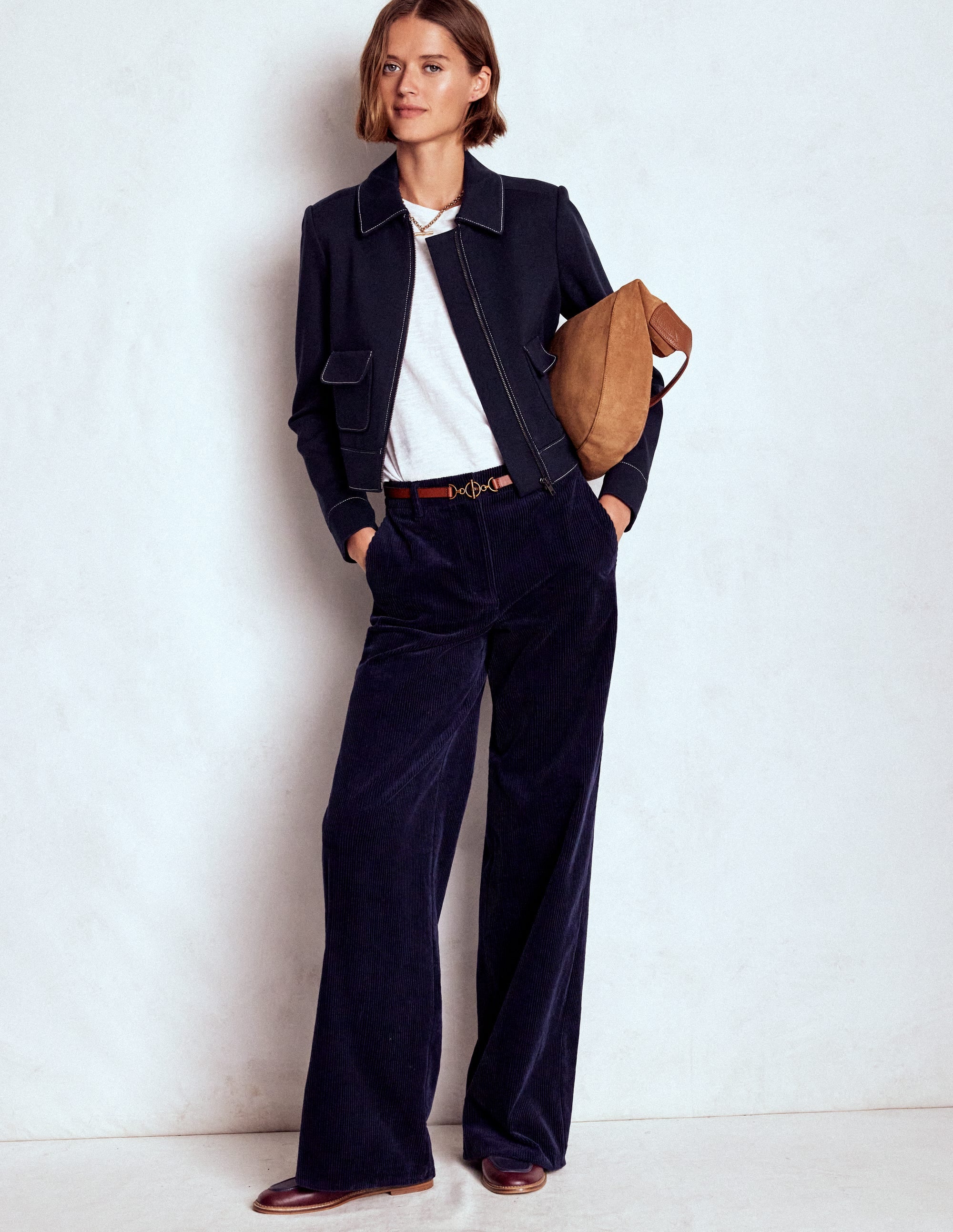 Zip Patch Pocket Jacket-NAVY - Image 4