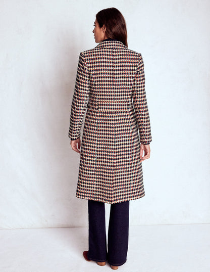 Pocket Detail Coat-Camel, Navy Red-3