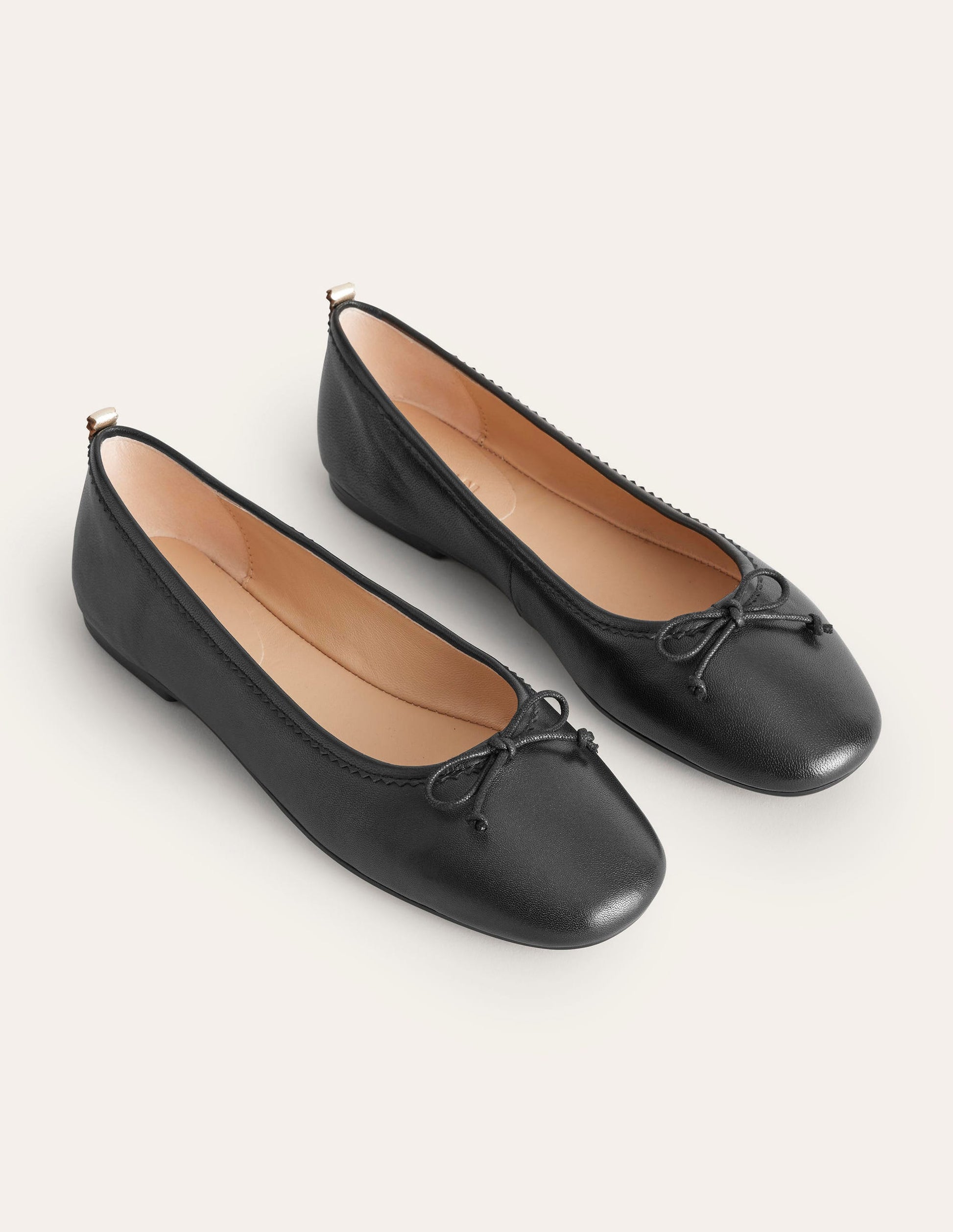 Kitty Flexi Sole Ballet Pumps-Black Leather-3