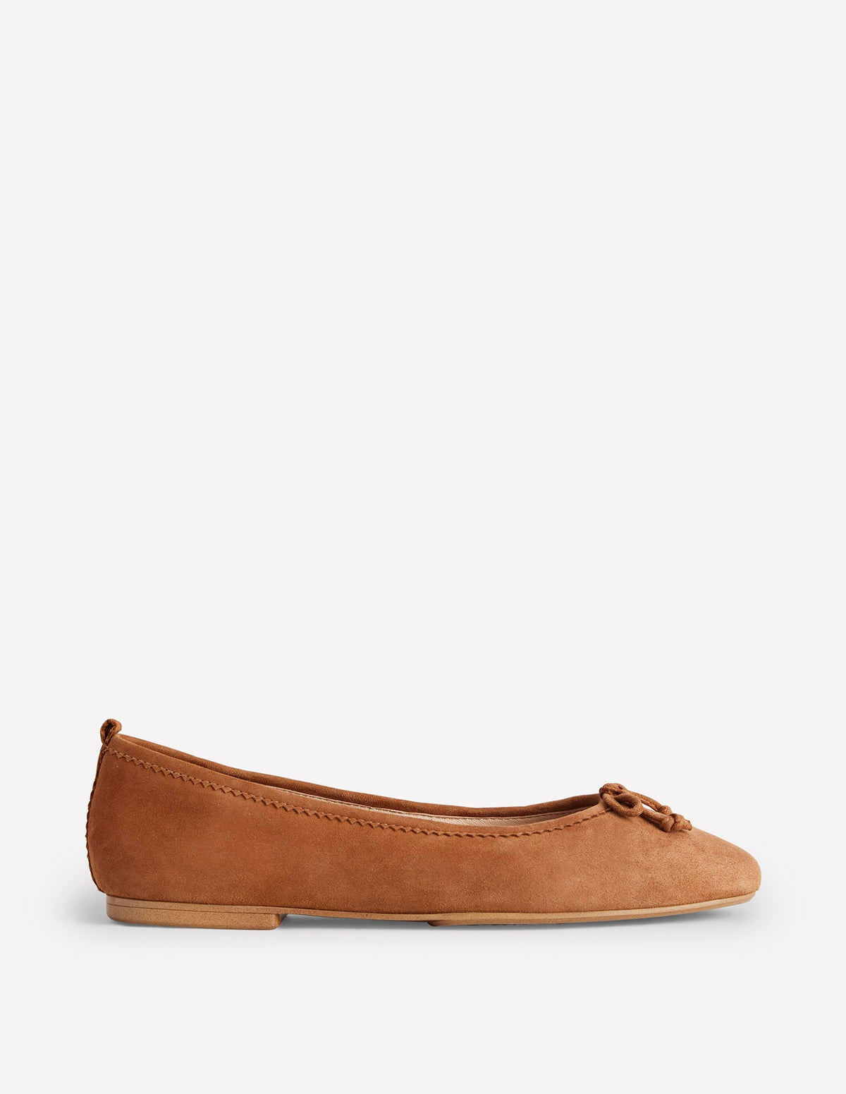 Kitty Flexi Sole Ballet Pumps-Ginger Snap Suede - Image 1