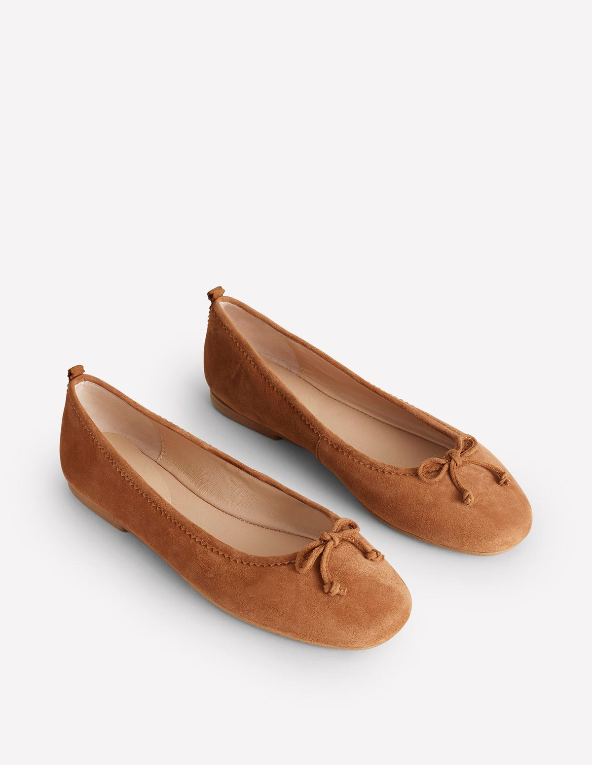 Kitty Flexi Sole Ballet Pumps-Ginger Snap Suede - Image 3