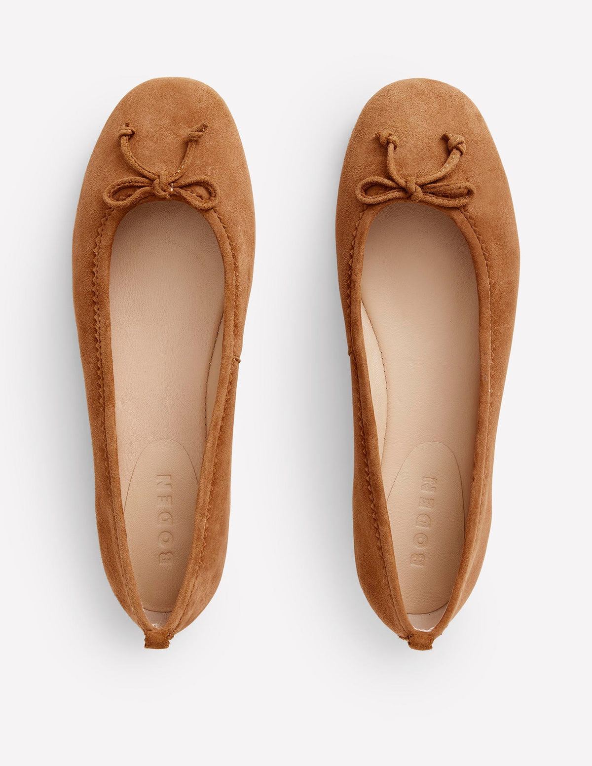 Kitty Flexi Sole Ballet Pumps-Ginger Snap Suede - Image 5