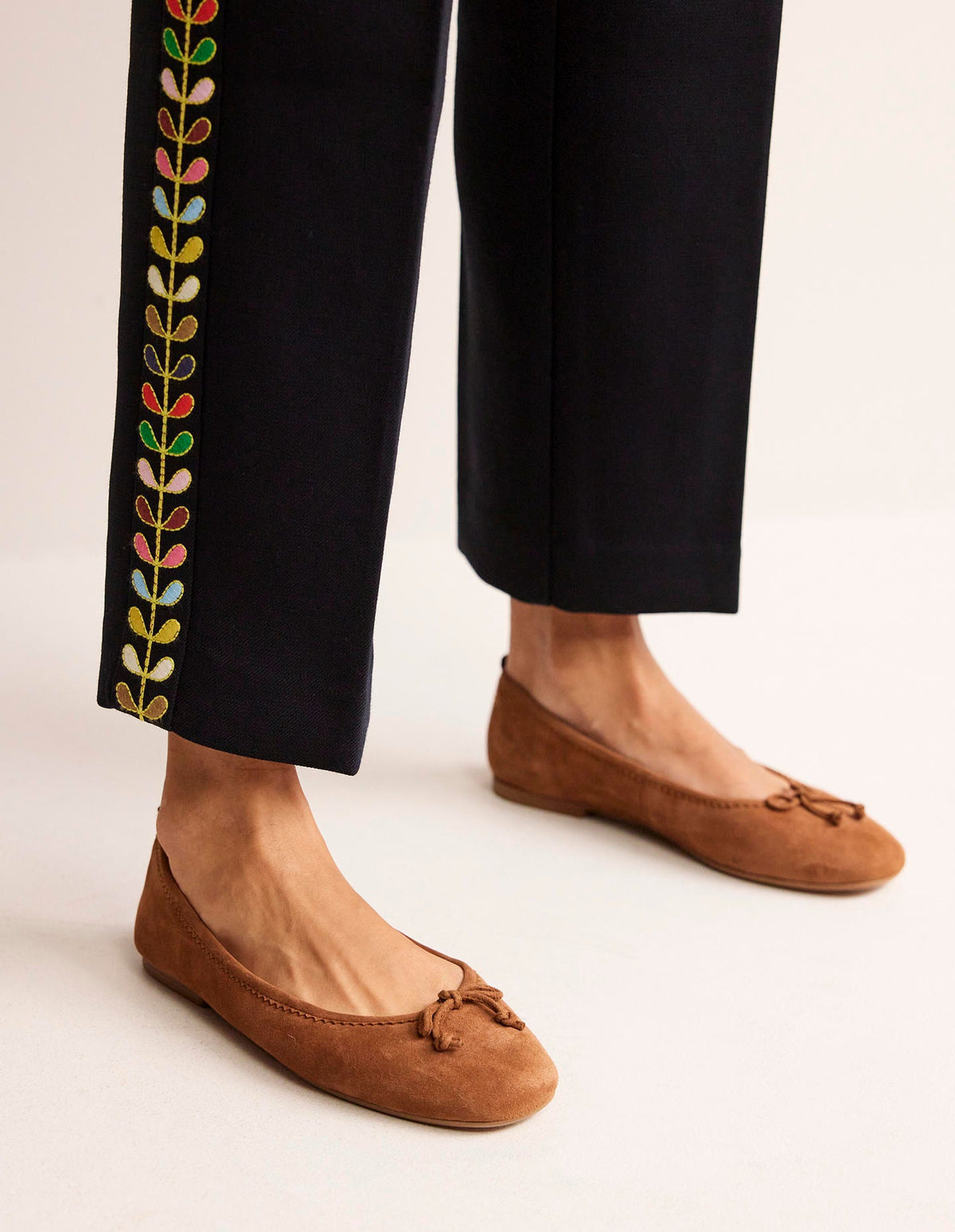 Kitty Flexi Sole Ballet Pumps-Ginger Snap Suede - Image 2