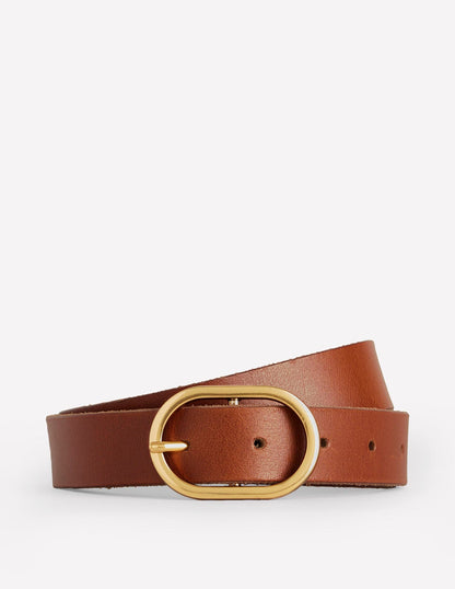 Classic Leather Belt-Tan-1