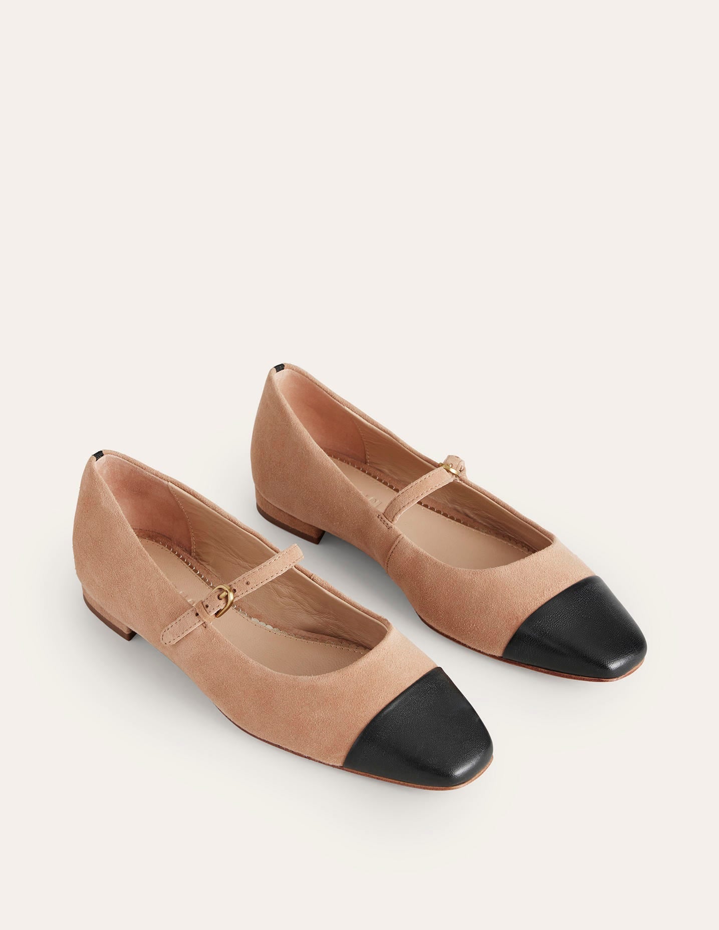 Penelope Mary Jane Flat-Latte Suede-2
