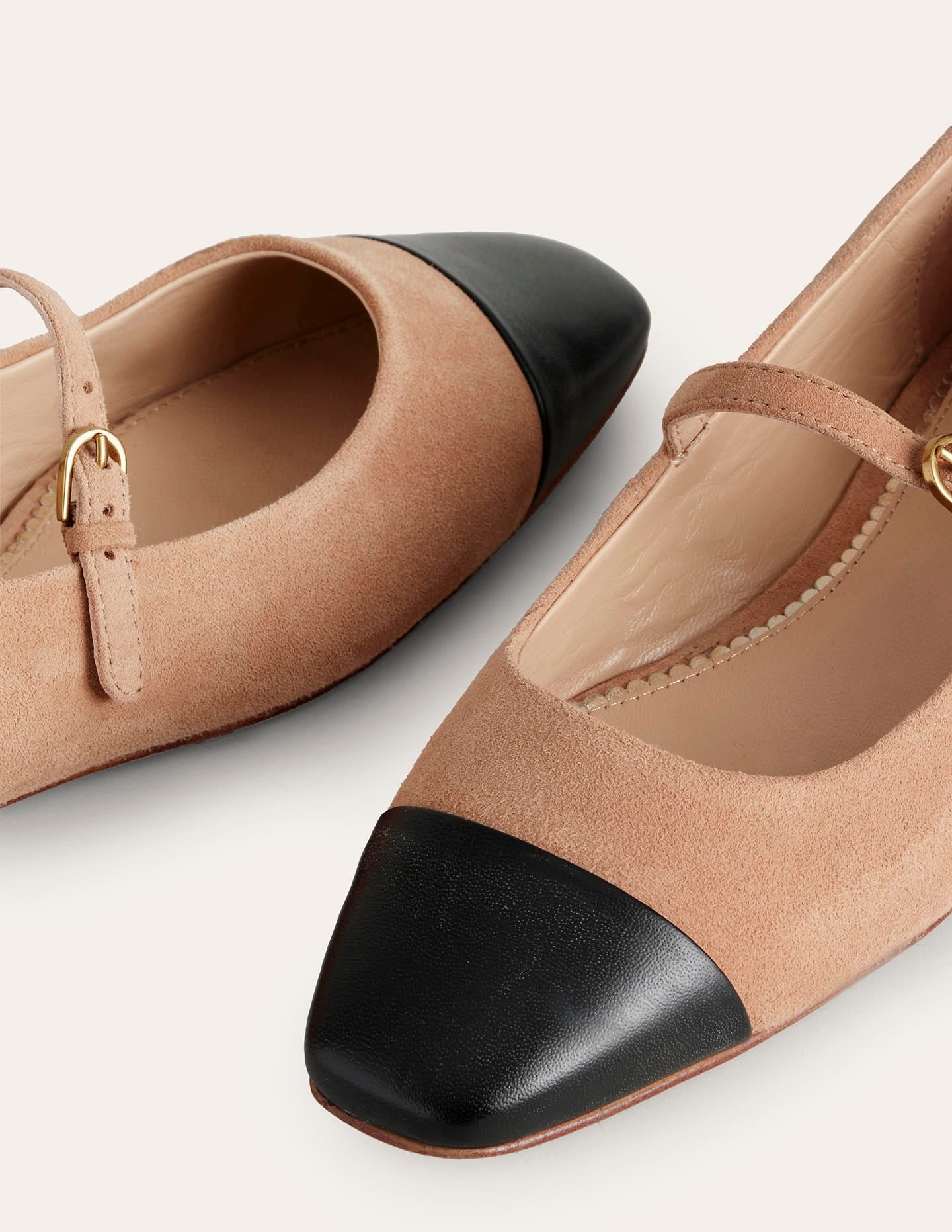 Penelope Mary Jane Flat-Latte Suede - Image 3