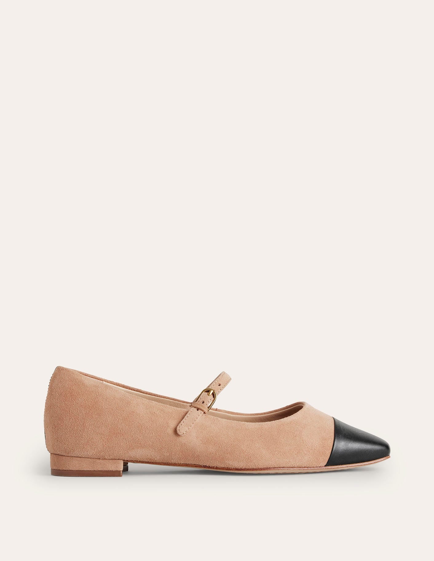 Penelope Mary Jane Flat-Latte Suede-1