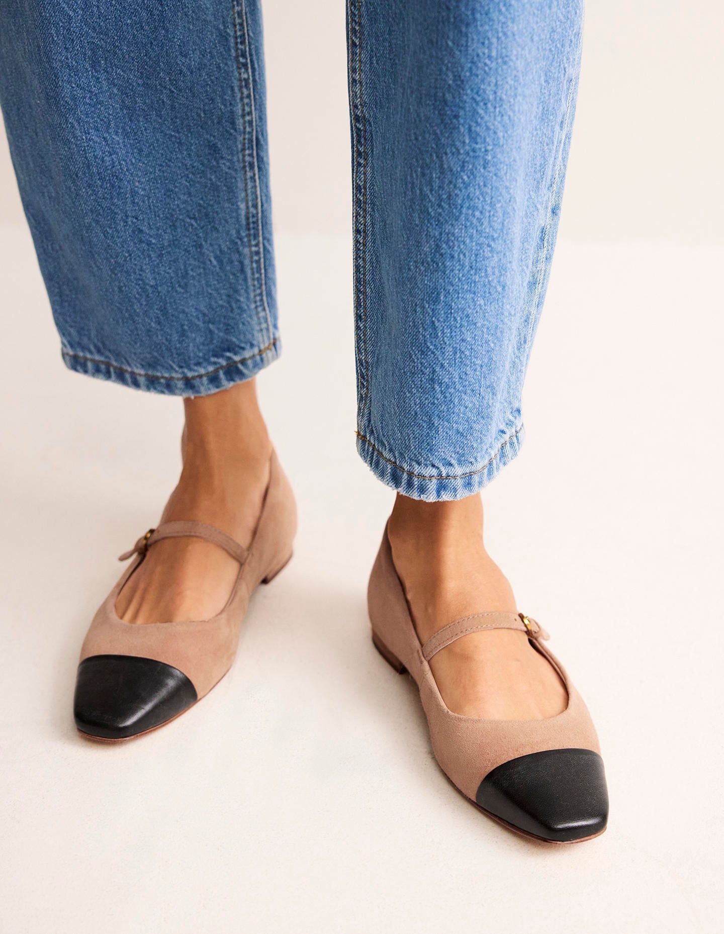 Penelope Mary Jane Flat-Latte Suede - Image 6