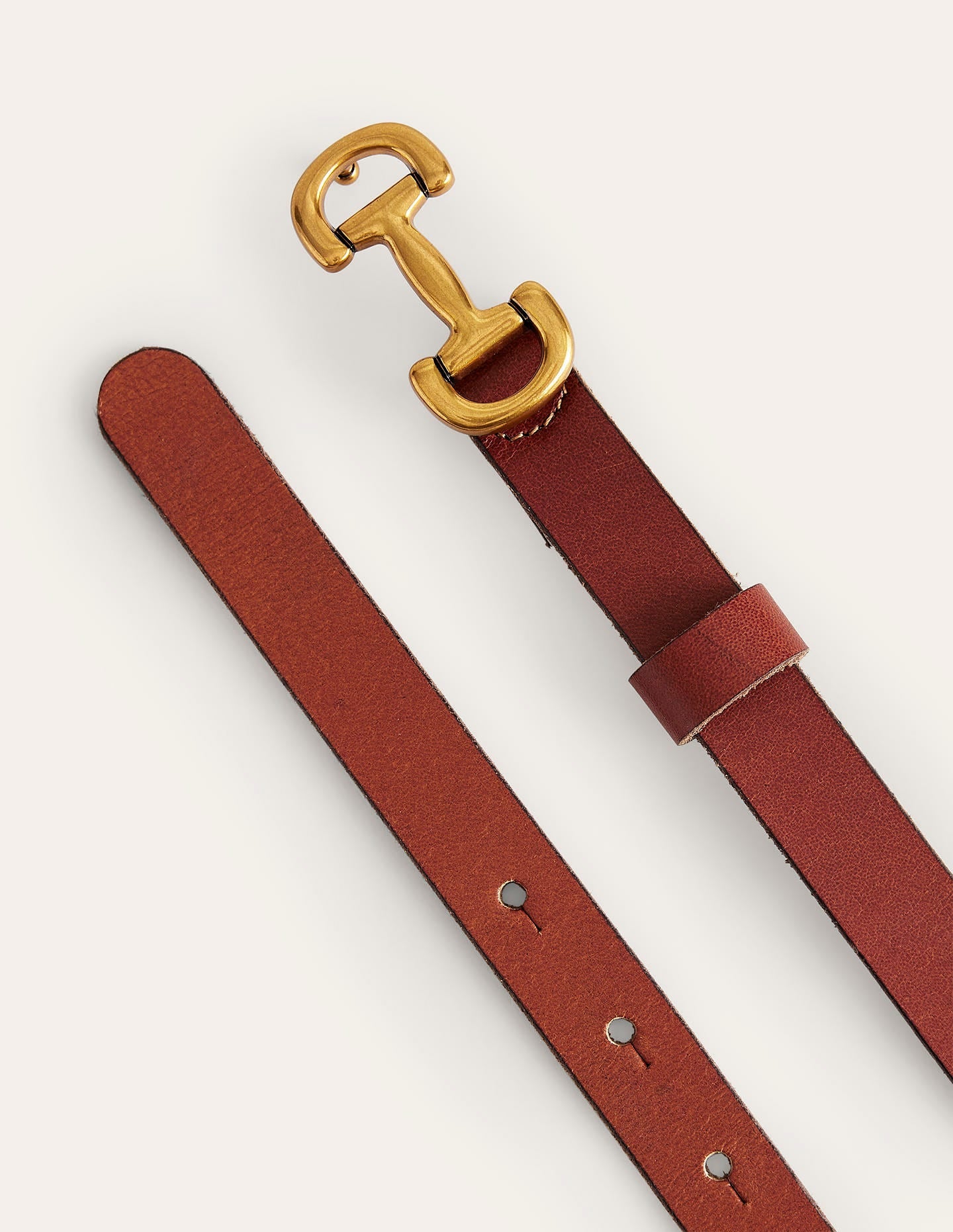 Iris Skinny Snaffle Trim Belt-Tan - Image 3