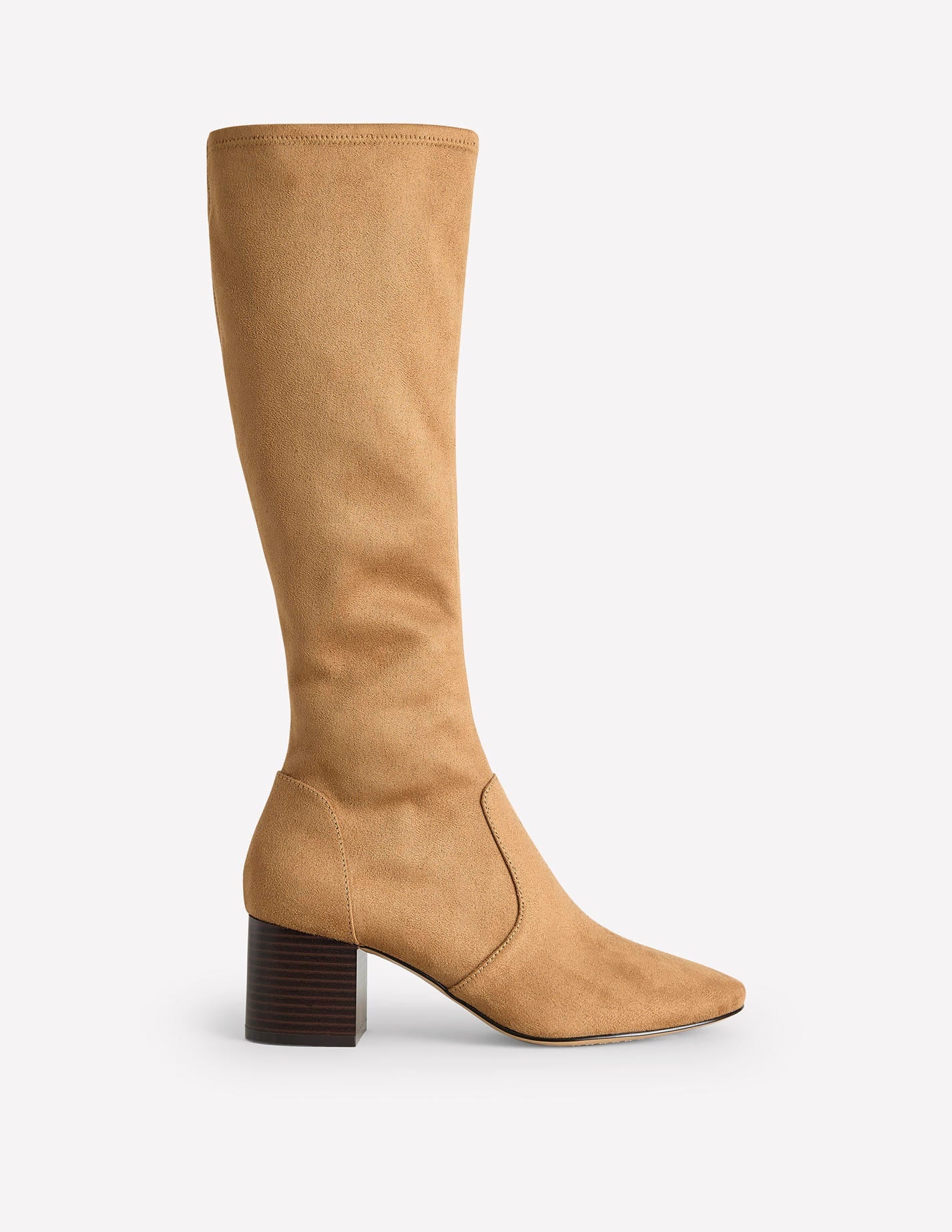 Stretch Knee Heel Boots-Acorn-1