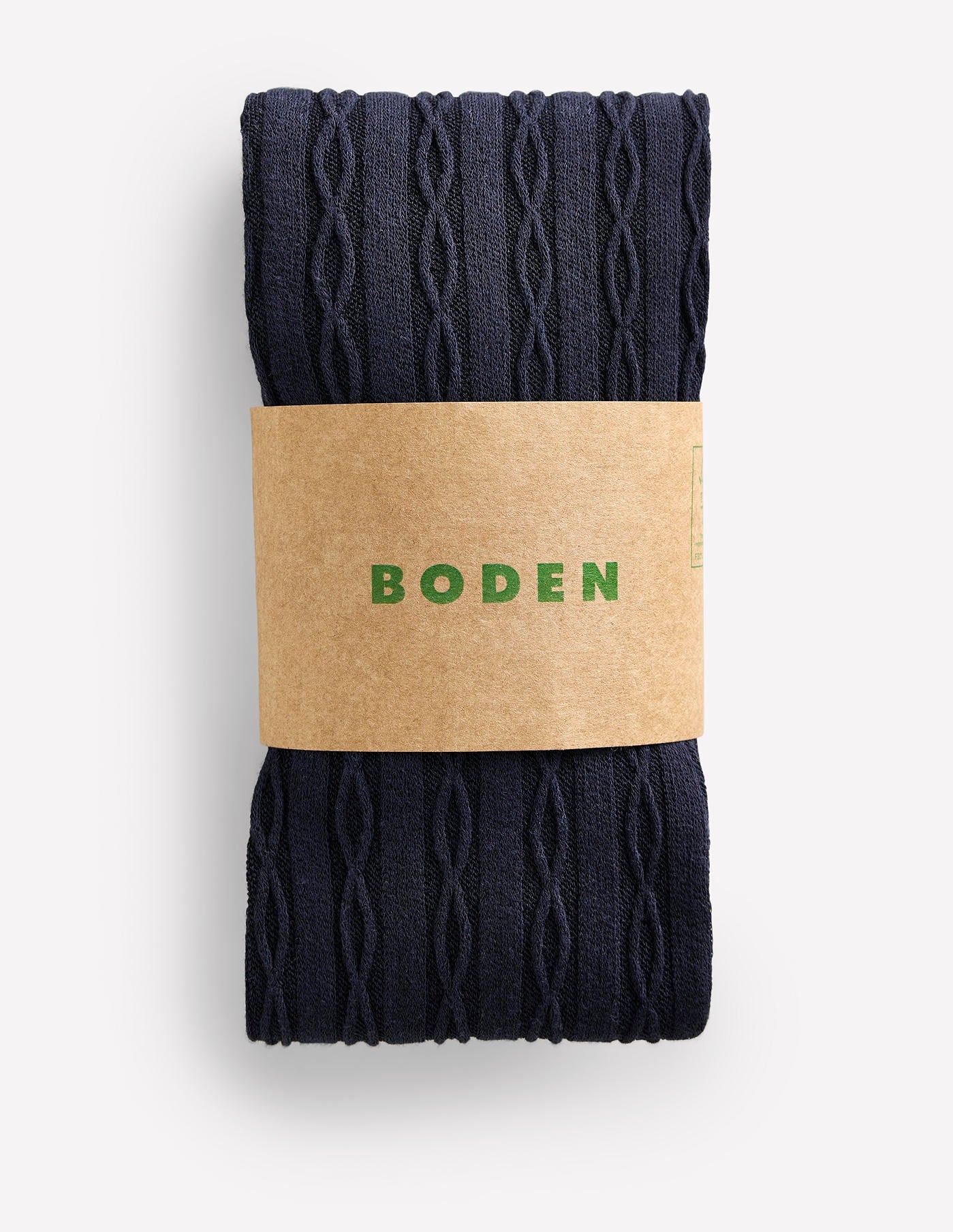 Cable Knit Tights-Navy-3