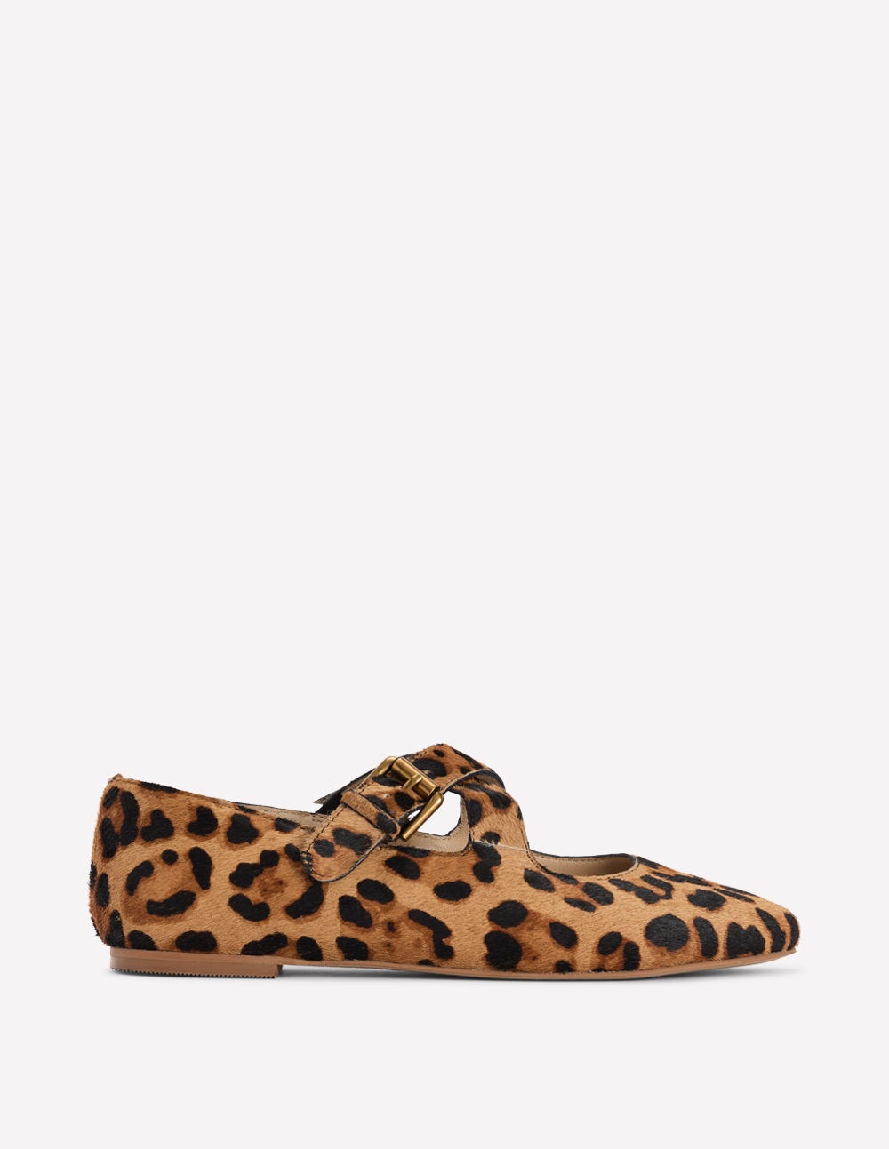 Cross Strap Mary Jane-Classic Leopard - Image 1