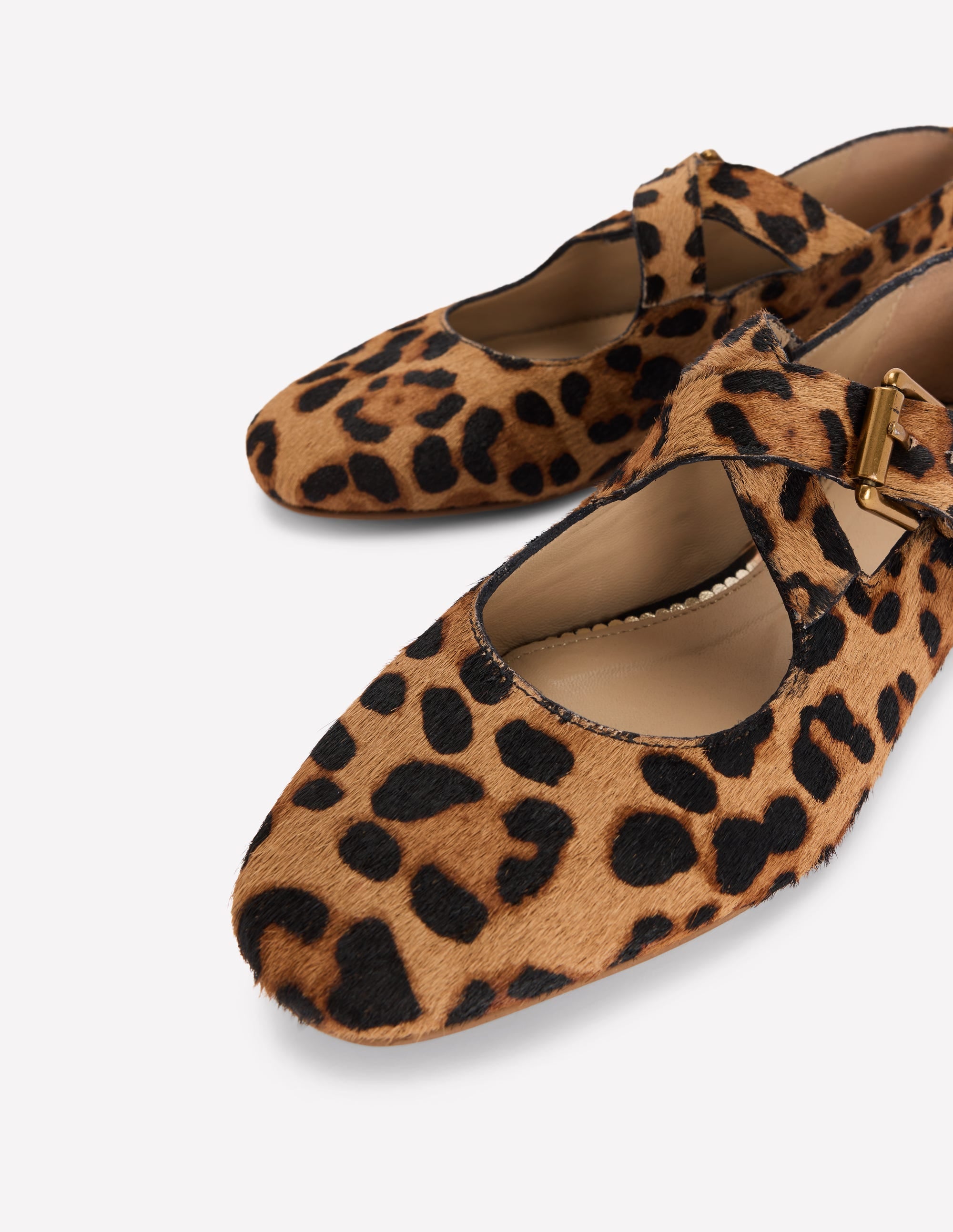 Cross Strap Mary Jane-Classic Leopard - Image 5