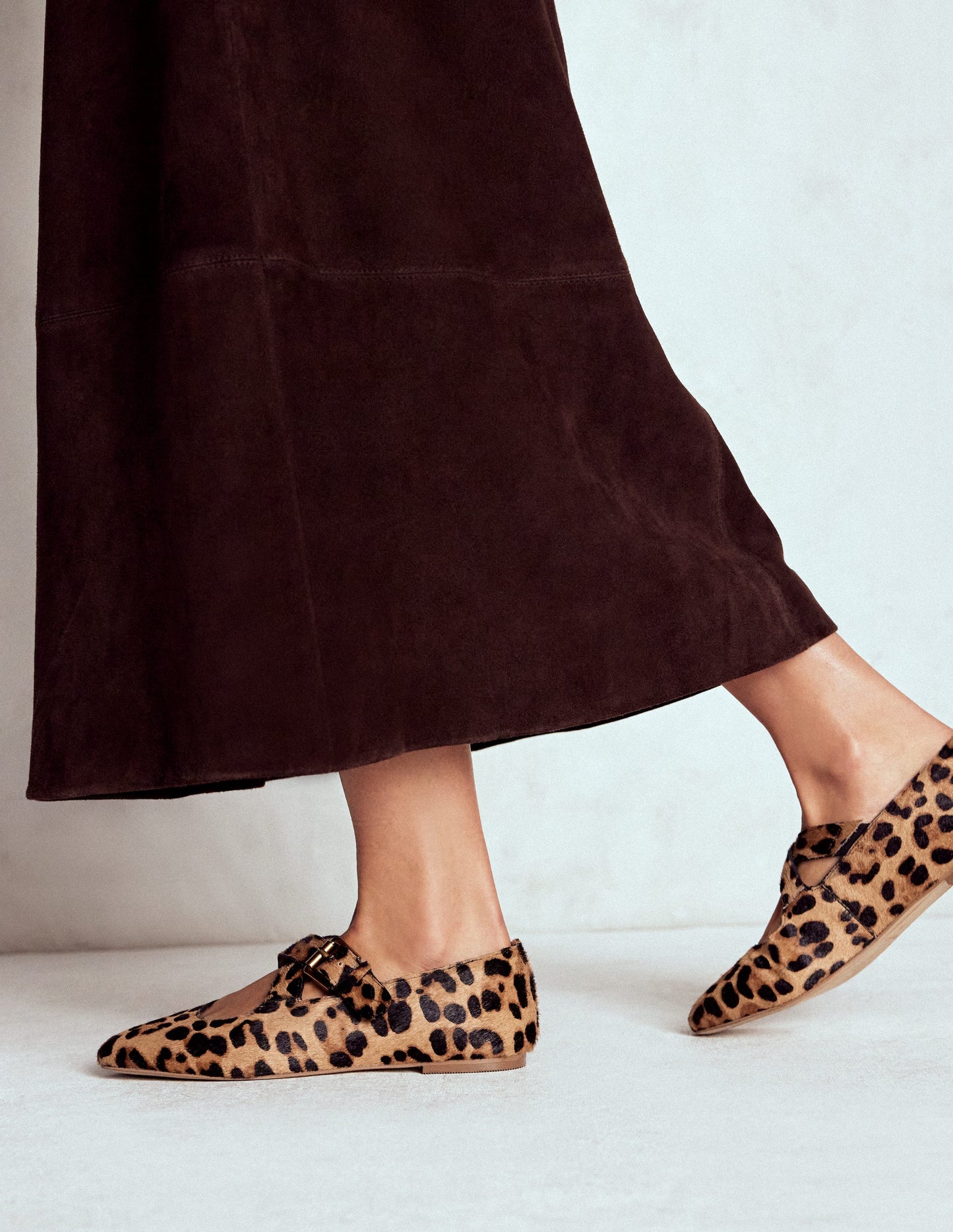 Cross Strap Mary Jane-Classic Leopard