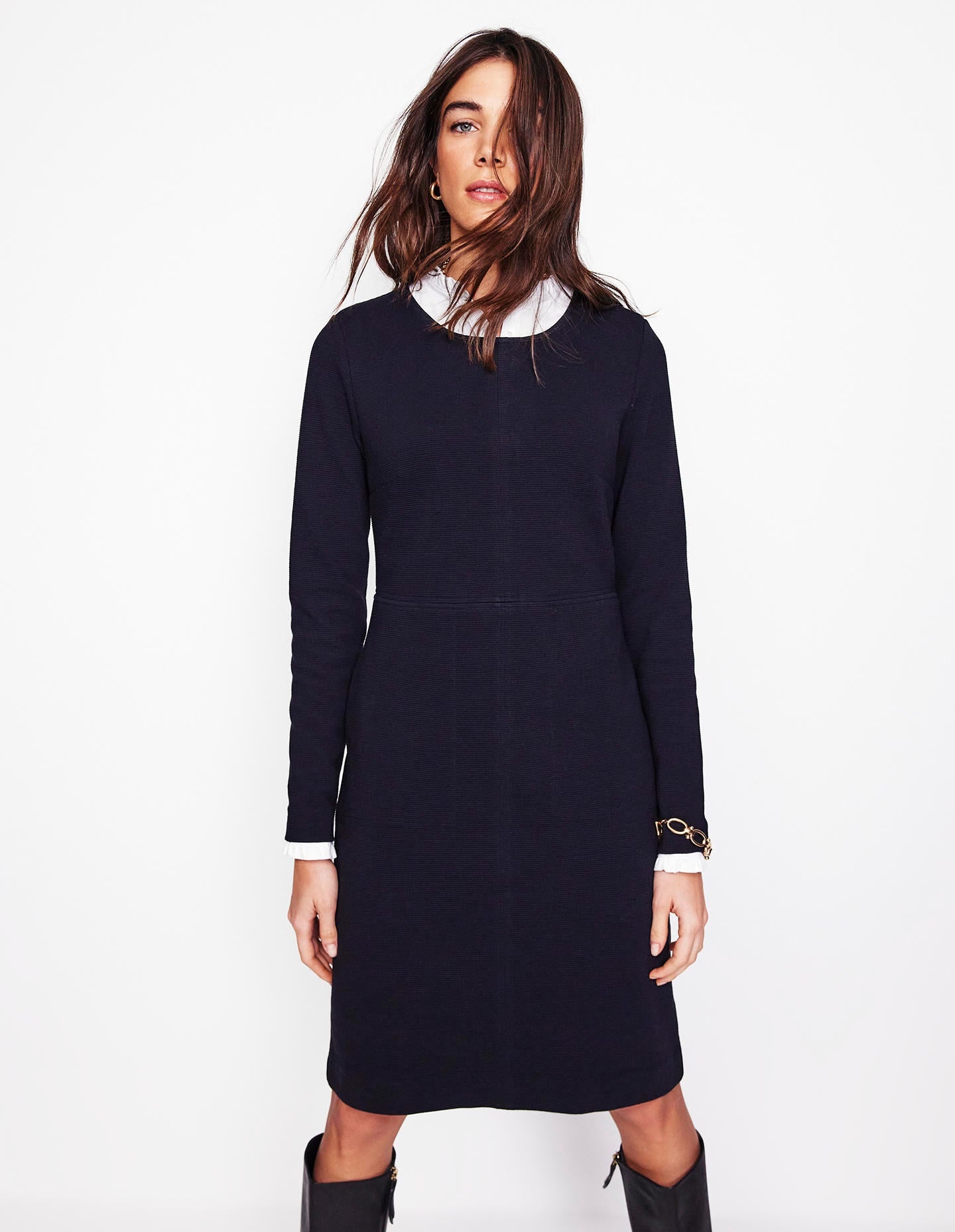 Cornelia Ottoman Dress-Black - Image 4