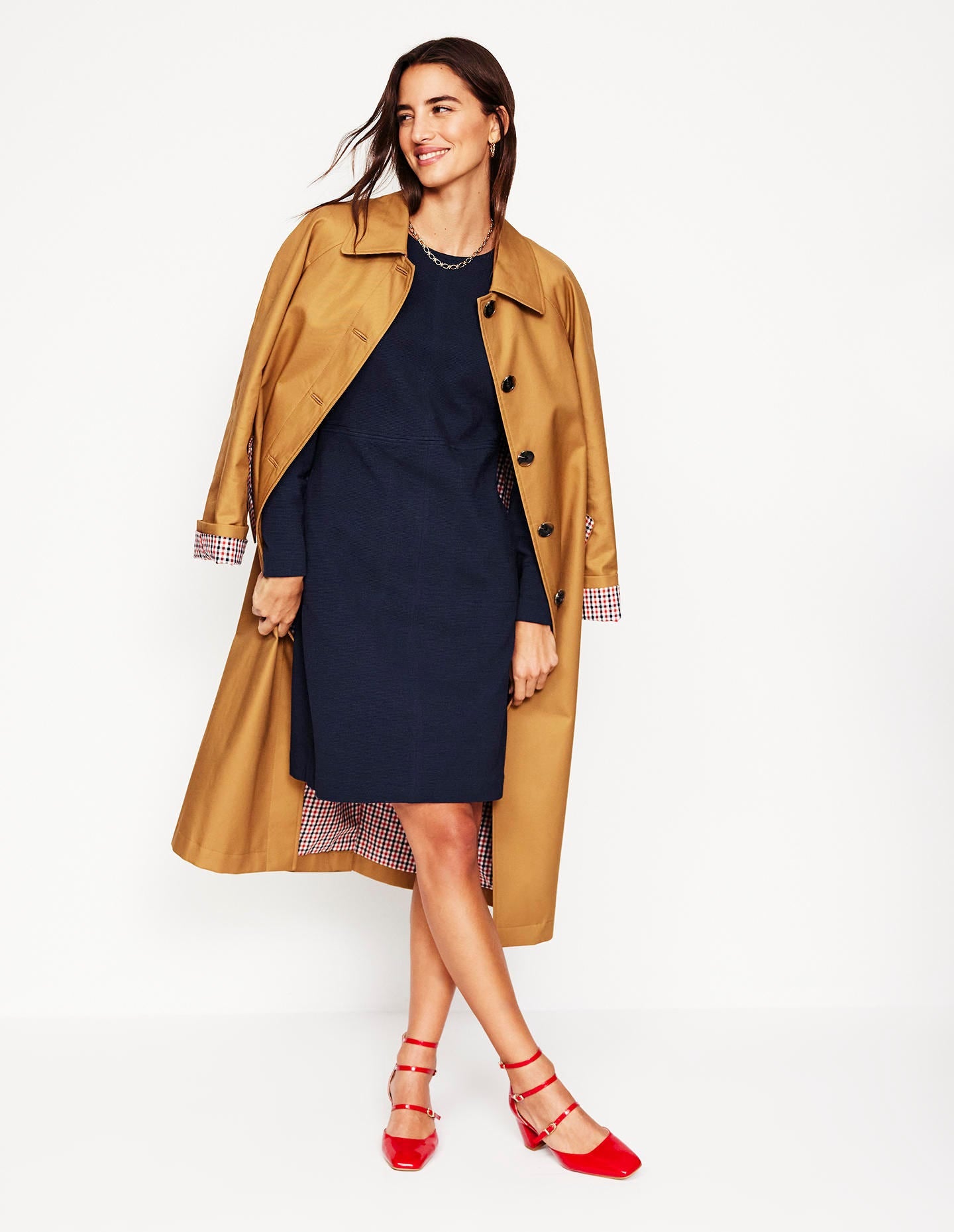 Cornelia Ottoman Dress-Navy - Image 4