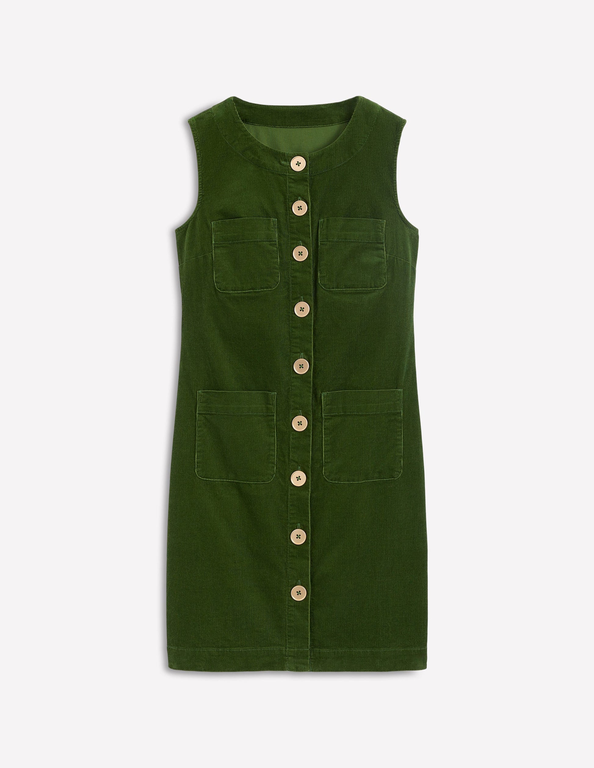 Evelyn Cord Shift Dress-Green Fir-6