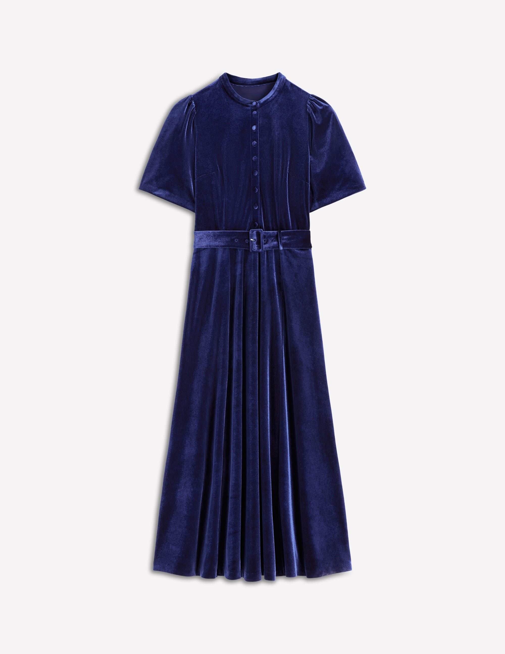 Kate Velvet Shirt Dress-Sapphire Blue | Boden UK