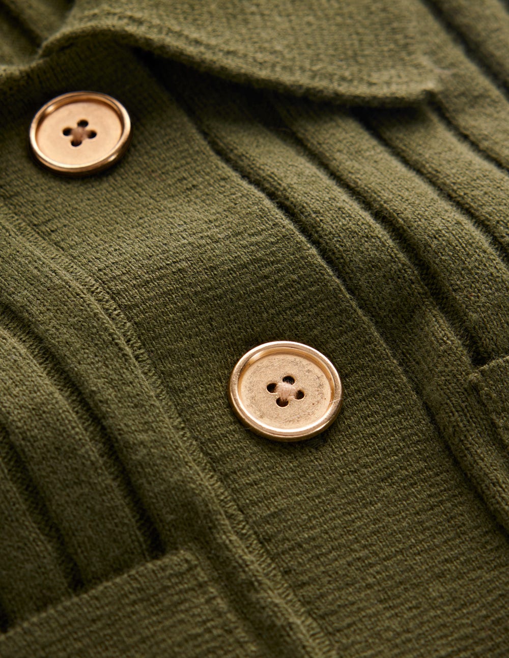 Brönte Knitted Rib Shirt Dress-Woodland Green - Image 7