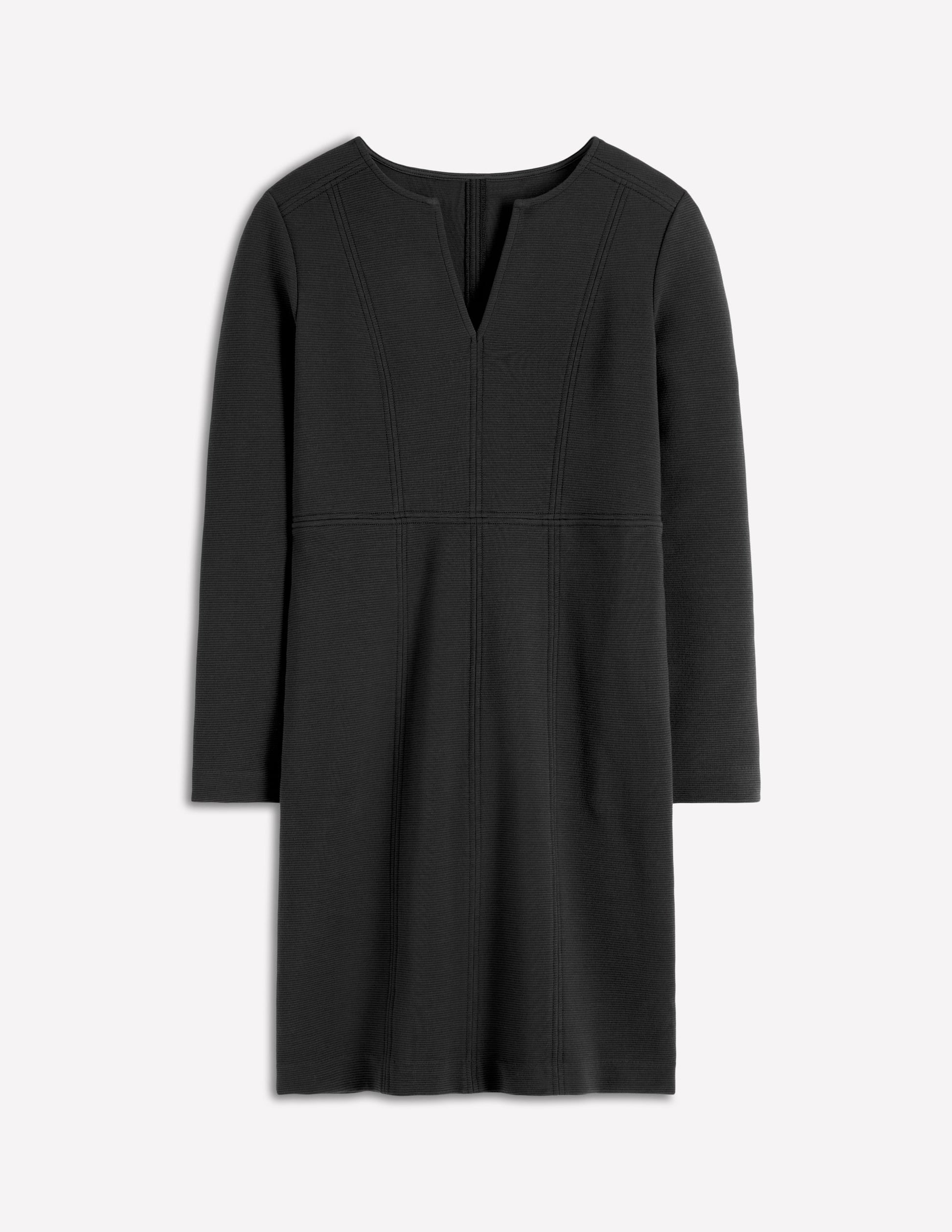 Colette Ottoman Shift Dress-Black-5