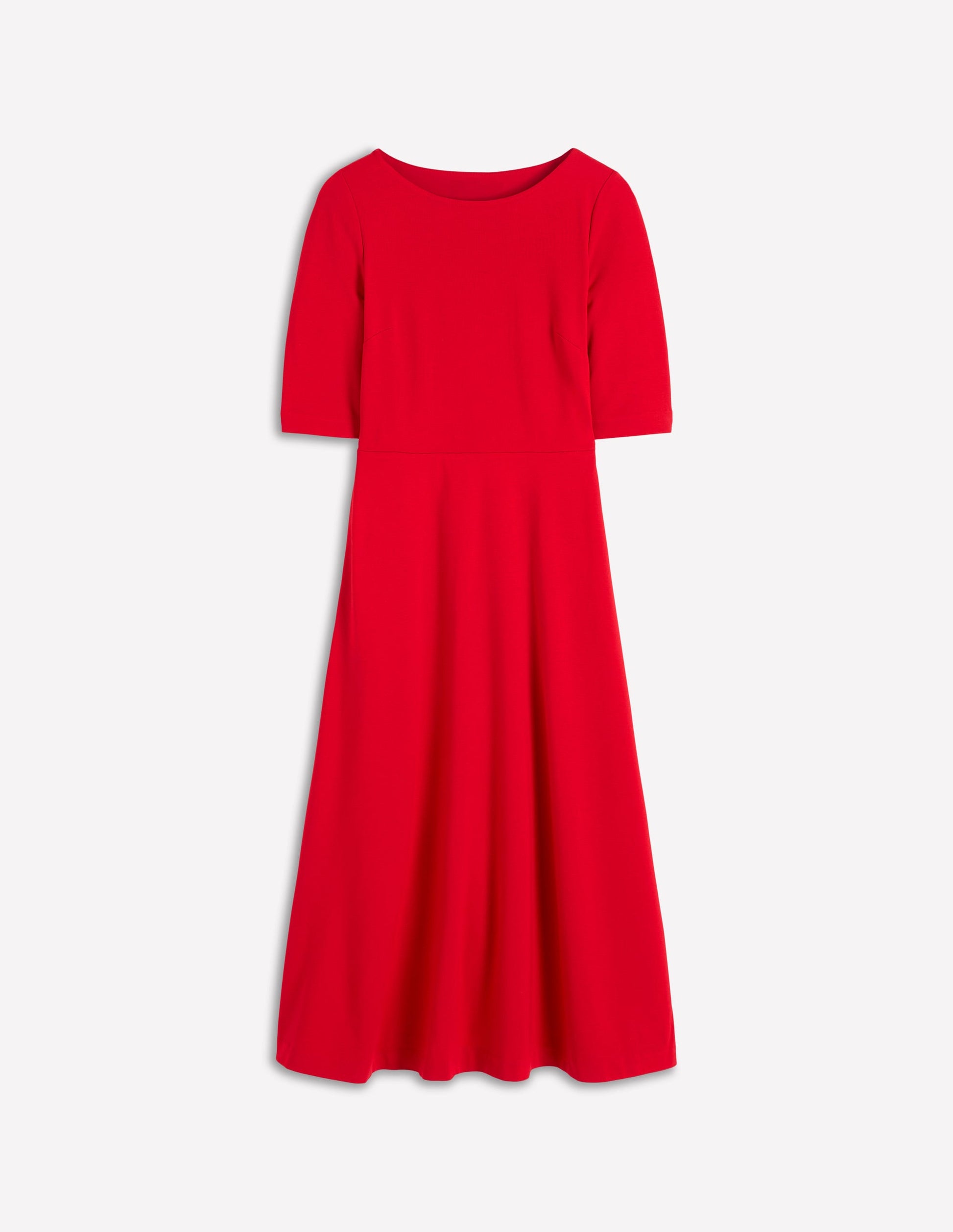 Mathilde Tie Waist Ponte Dress-Spicy Red-6
