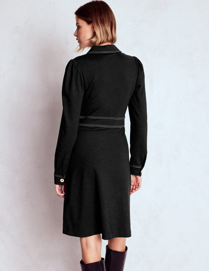 Nicolette Long Sleeve Dress-Black-4