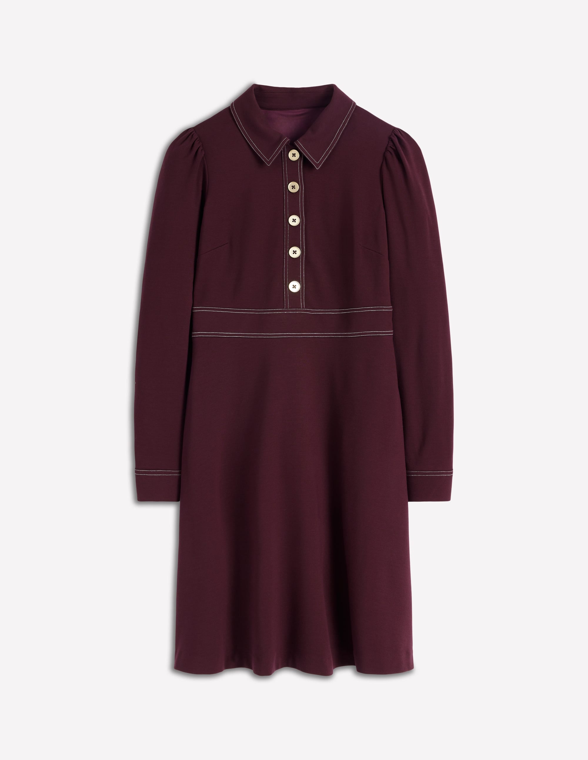 Nicolette Long Sleeve Dress-Dark Cherry - Image 6