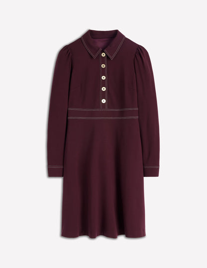 Nicolette Long Sleeve Dress-Dark Cherry-6