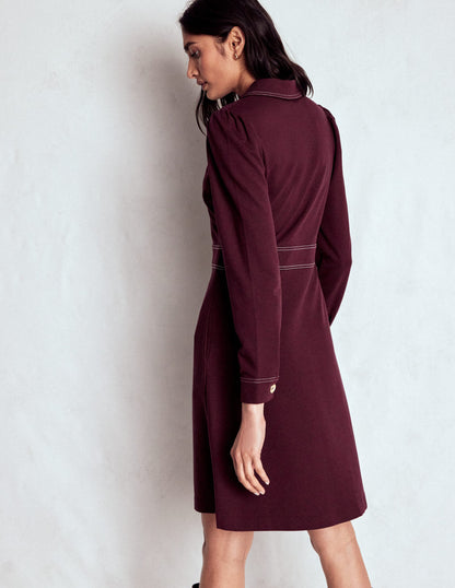 Nicolette Long Sleeve Dress-Dark Cherry-3