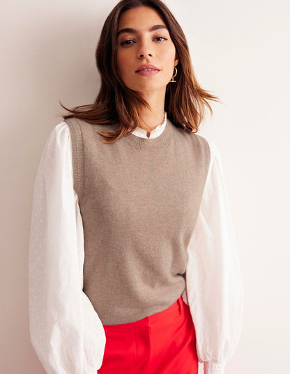 Eva Cashmere Tank-Chinchilla Melange-1