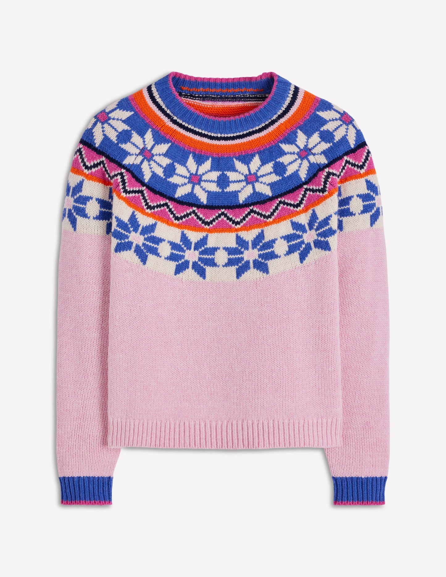 Eleanor Fair Isle Jumper-Meadowsweet Pink