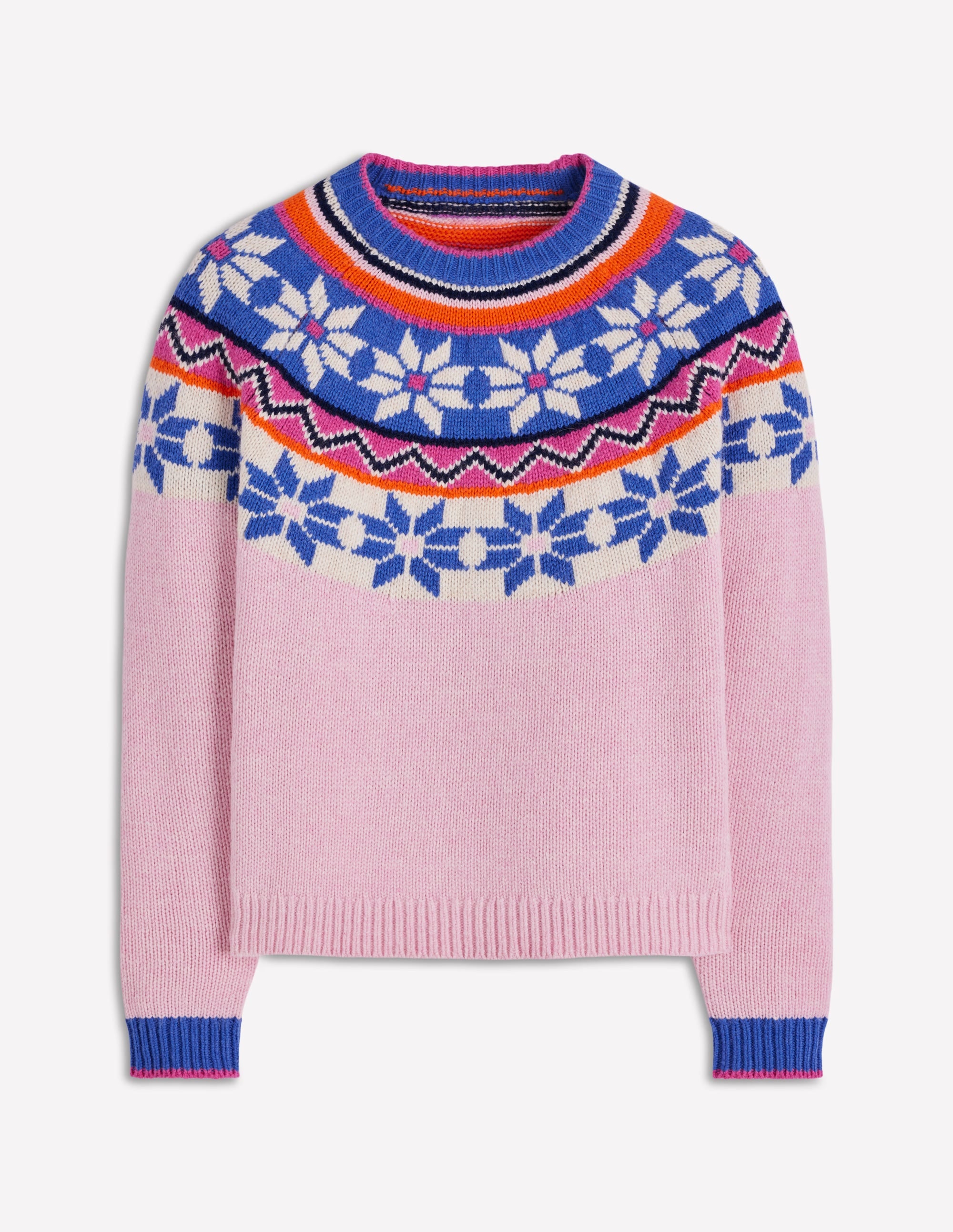 Eleanor Fair Isle Jumper-Meadowsweet Pink - Image 8