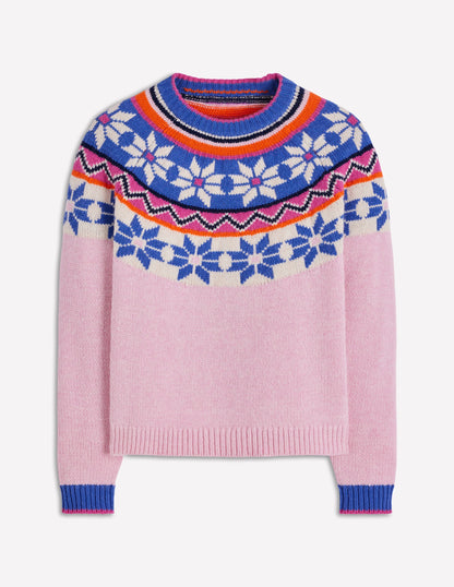 Eleanor Fair Isle Jumper-Meadowsweet Pink-8