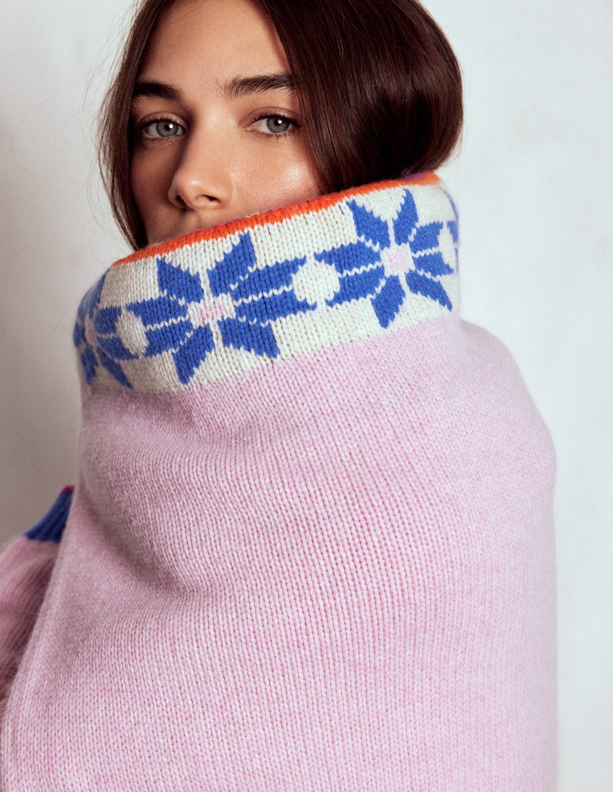 Eleanor Fair Isle Jumper-Meadowsweet Pink - Image 6