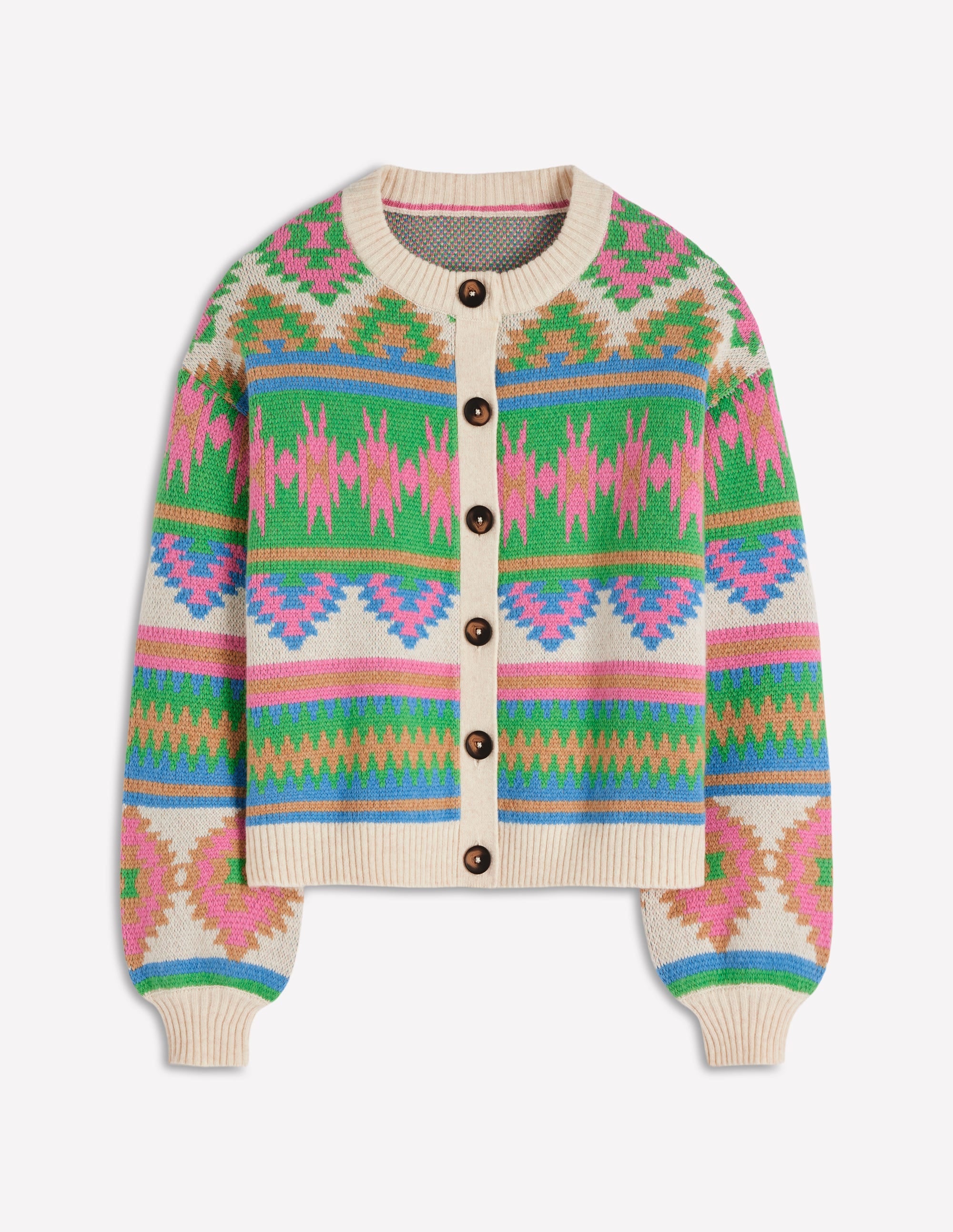 Abi Jacquard Cardigan-Multi Aztec - Image 9