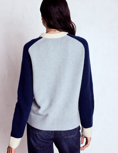 Marion Merino Cardigan-Snowbird Blue, Navy-3