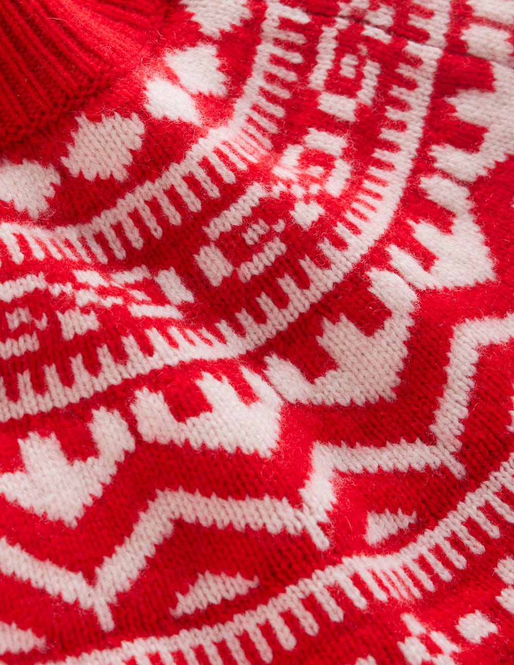 Marion Merino High Neck Jumper-Poppy Red Fair Isle - Image 7