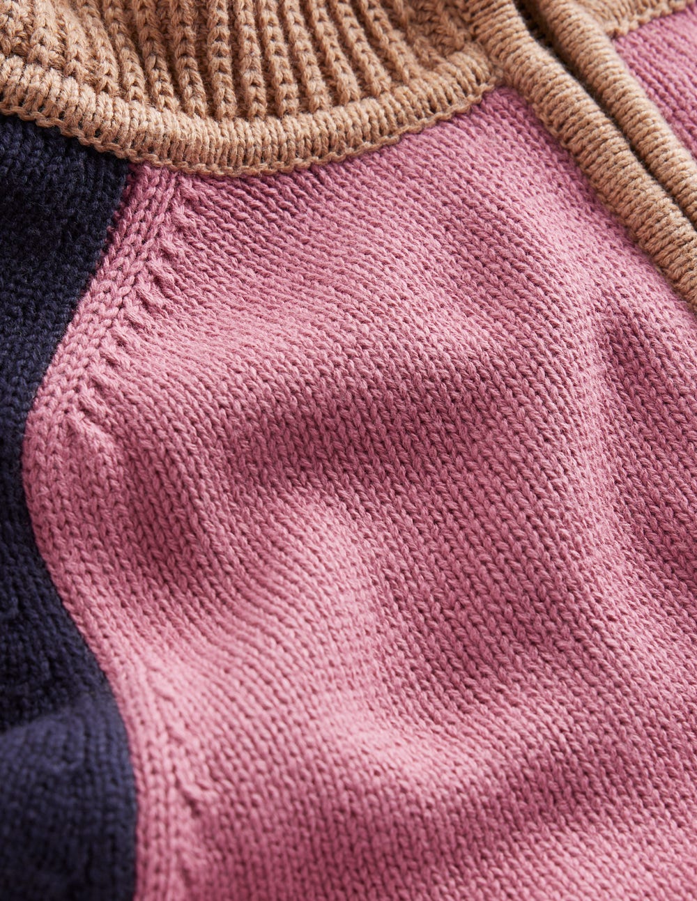 Lucy Half-zip Jumper-Pink Heather, Navy-7