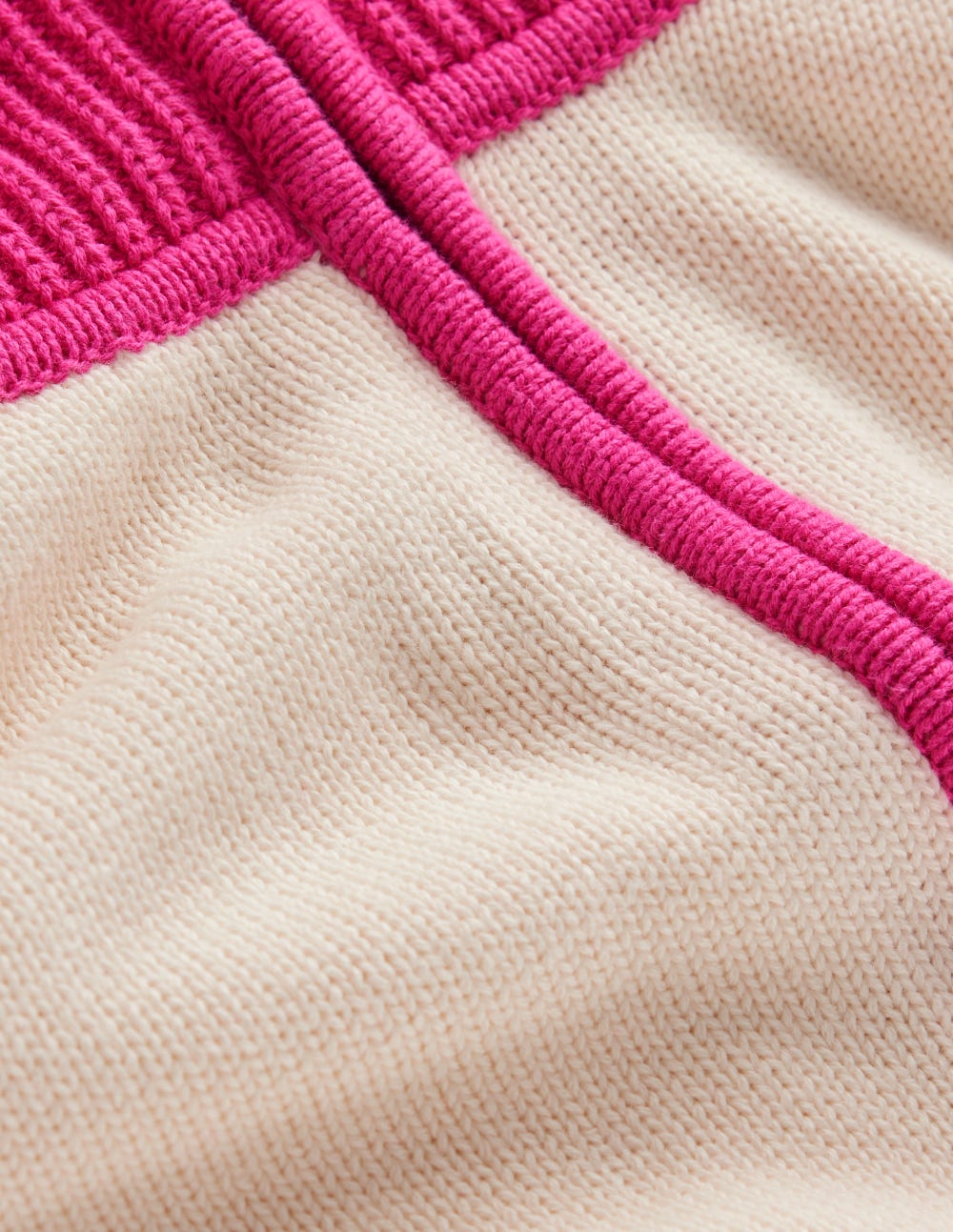 Lucy Half-zip Jumper-Warm Ivory, Red