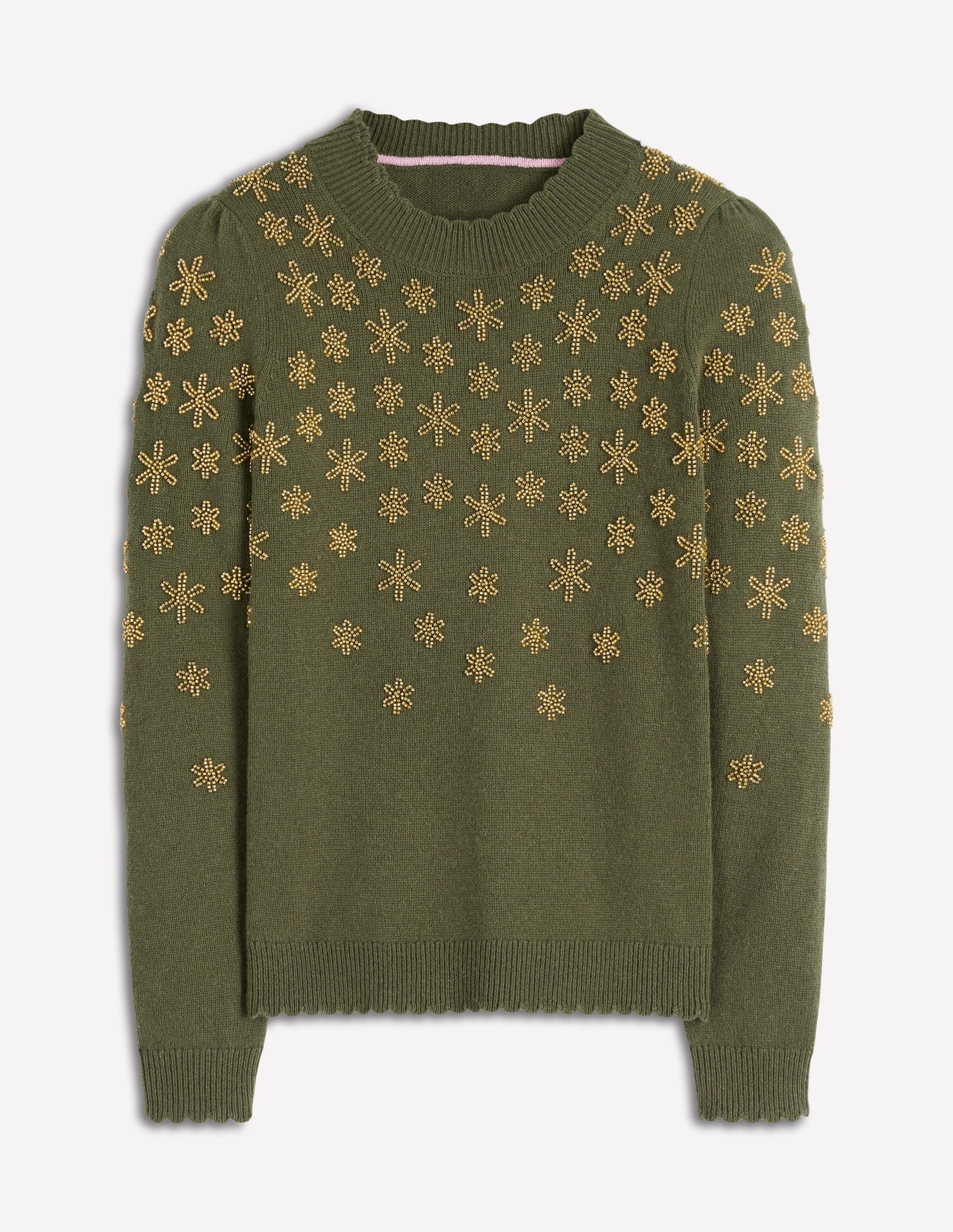 Elizabeth Embellished Jumper-Leaf Green