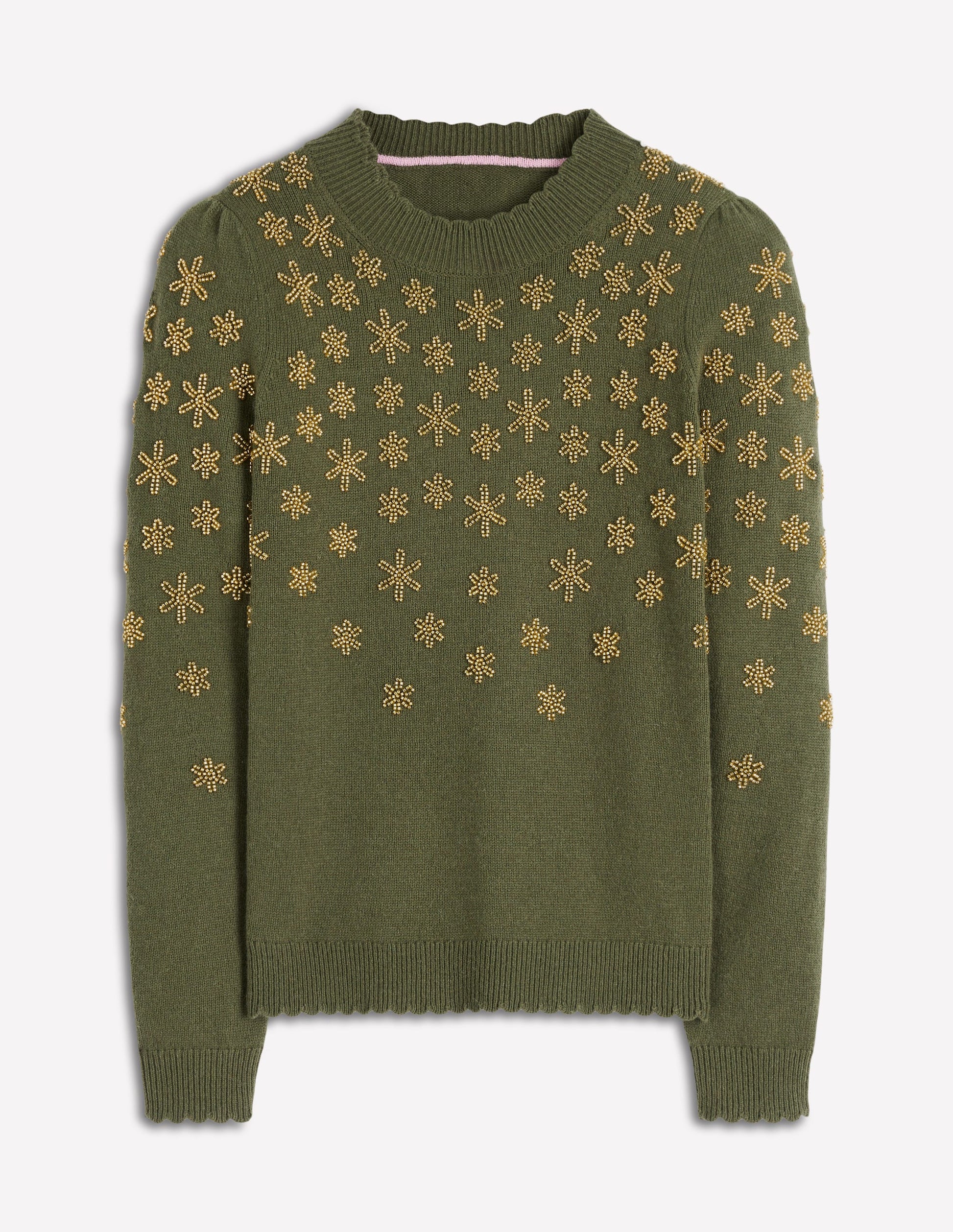 Elizabeth Embellished Jumper-Leaf Green-7
