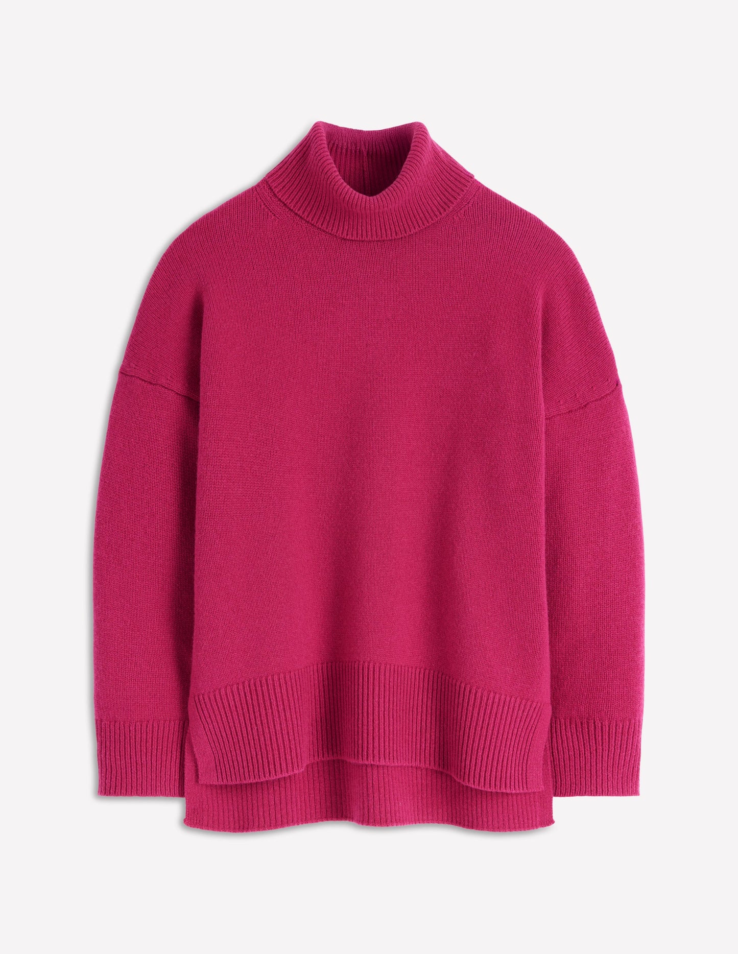 Polly Merino Roll Neck Jumper-Sorbet Pink