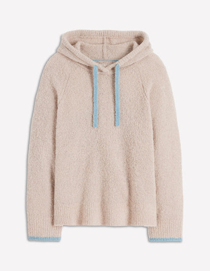 Bouclé Raglan Hoodie-Chinchilla Melange-7