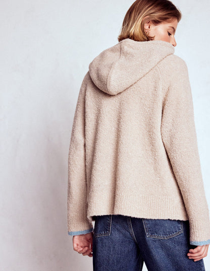 Bouclé Raglan Hoodie-Chinchilla Melange-3