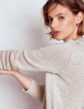 Chunky Cashmere Jumper-Ivory, Multi Neps