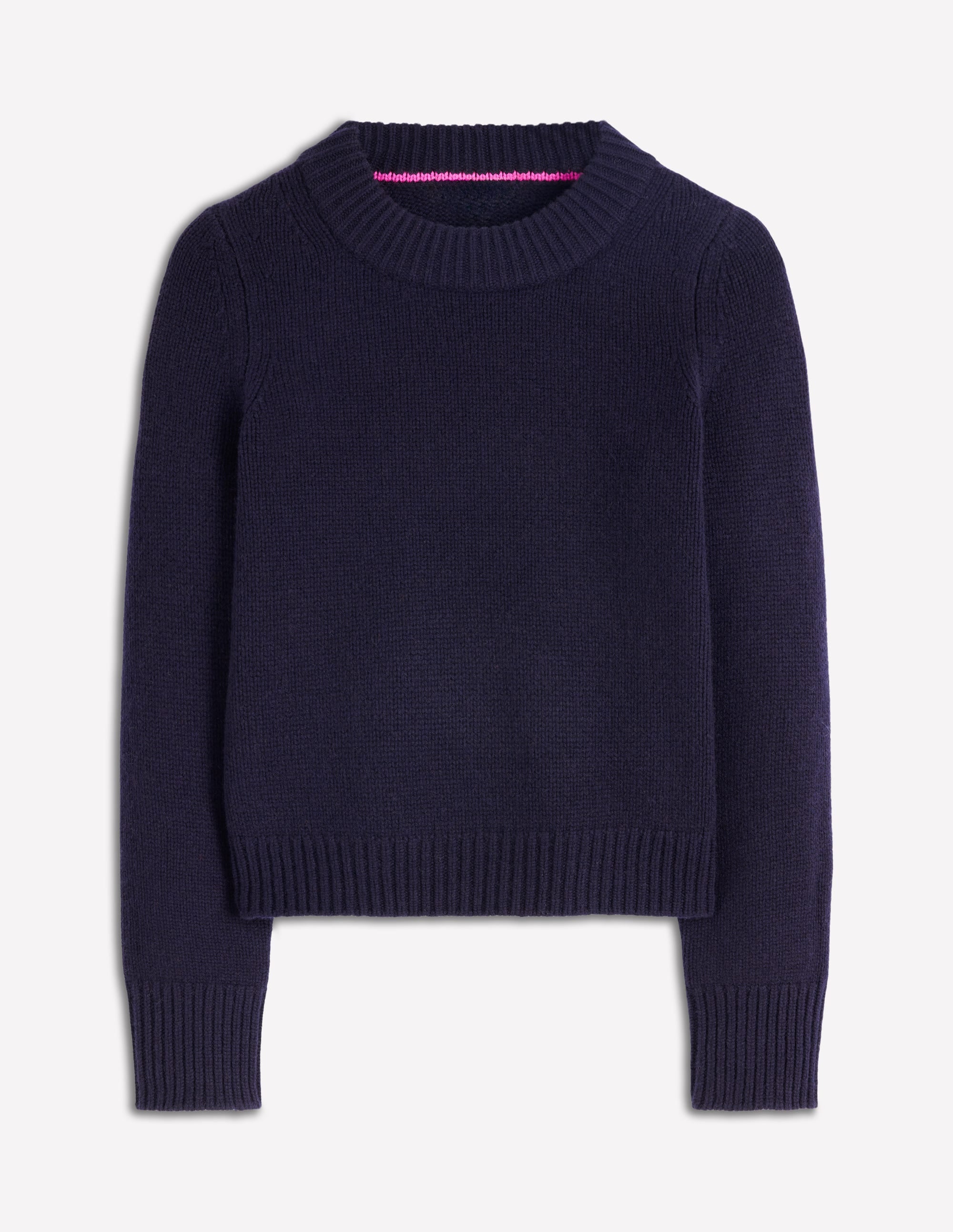 Chunky Cashmere Jumper-Navy - Image 7