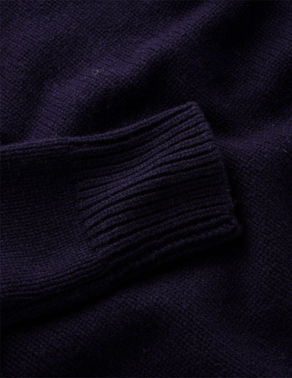 Chunky Cashmere Jumper-Navy-8