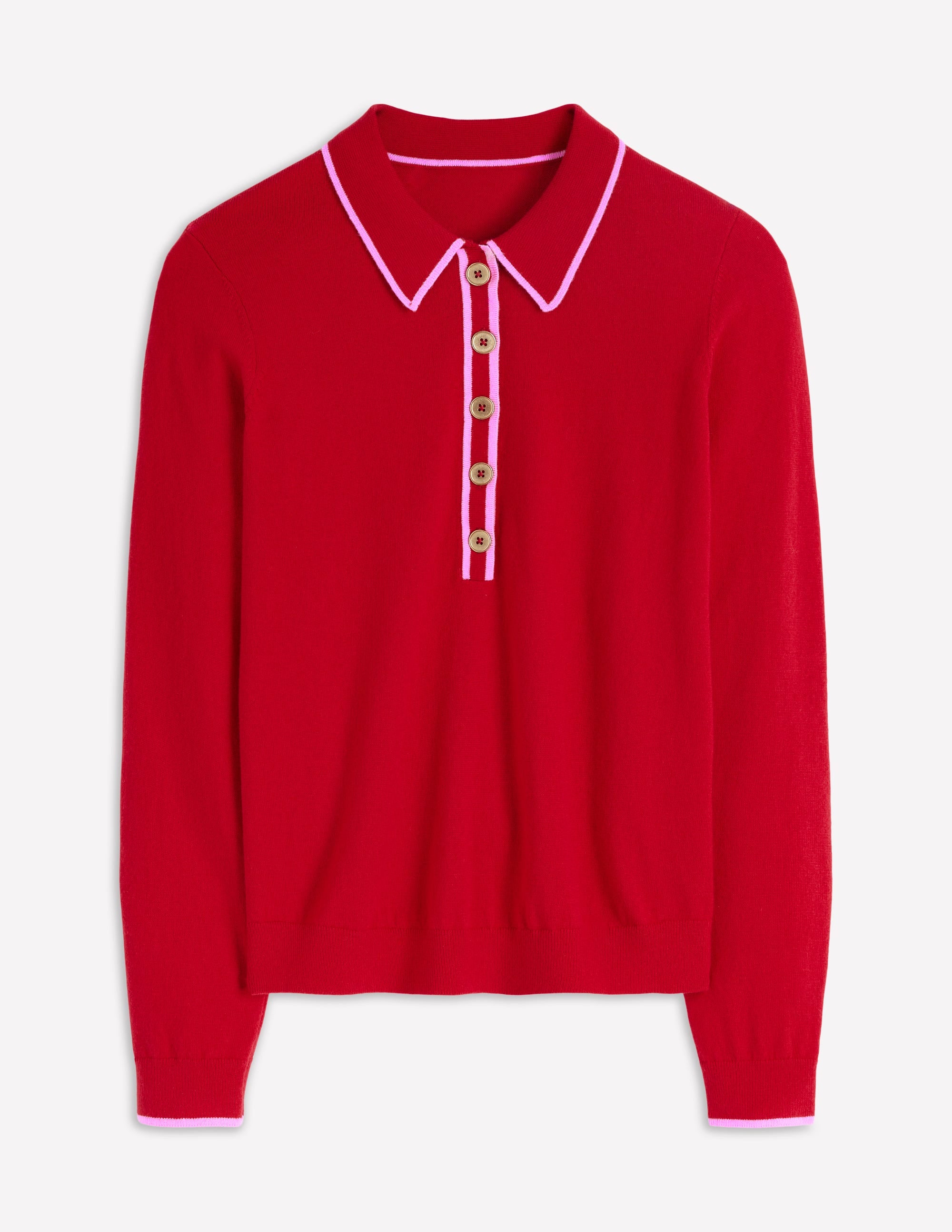 Liz Henley Jumper-Salsa Red - Image 7