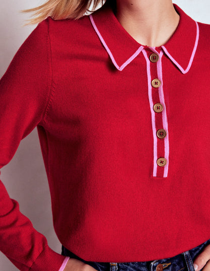 Liz Henley Jumper-Salsa Red-2